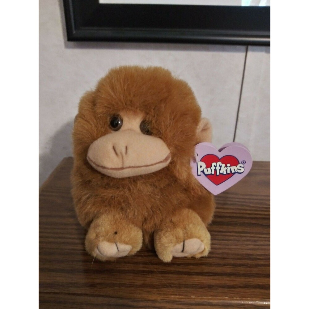 Swibco Puffkins Amber Monkey 5" Plush 1997 Style 6622 w/ Hanging Tag Intact